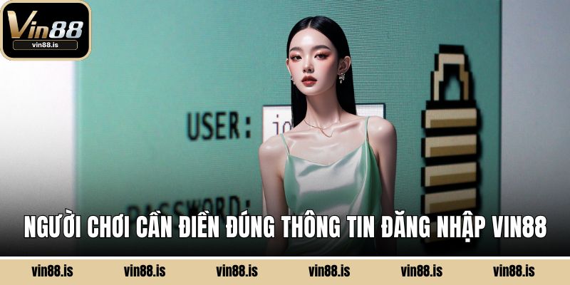 Người chơi cần điền đúng thông tin đăng nhập Vin88